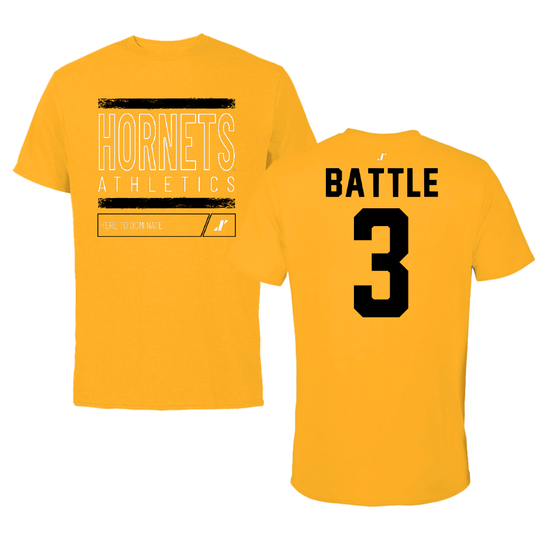 Alabama State University Volleyball Gold Dominate Tee - #3 Norielle Battle