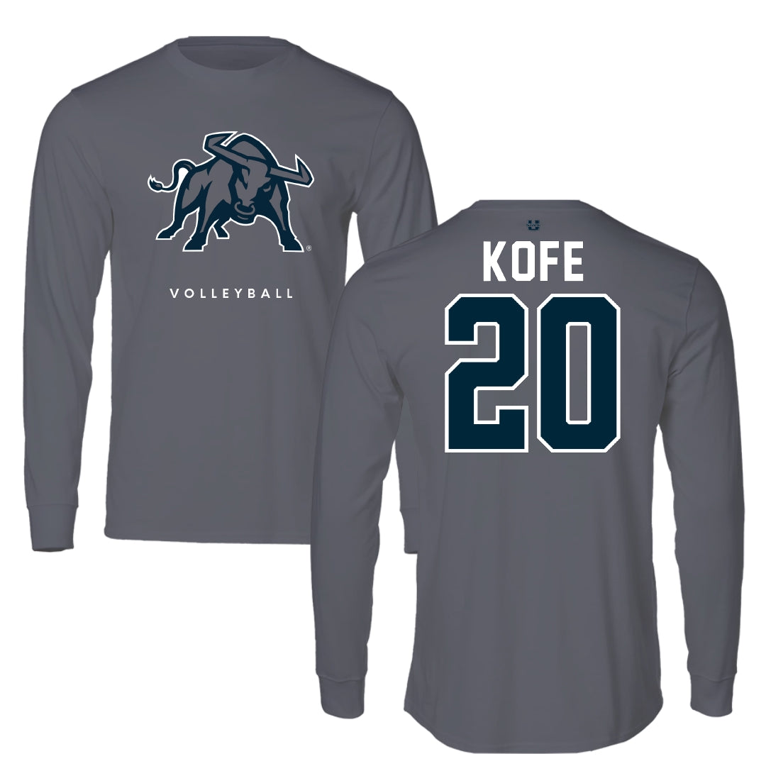Utah State University Volleyball Gray Performance Long Sleeve - #20 Kaylie Kofe