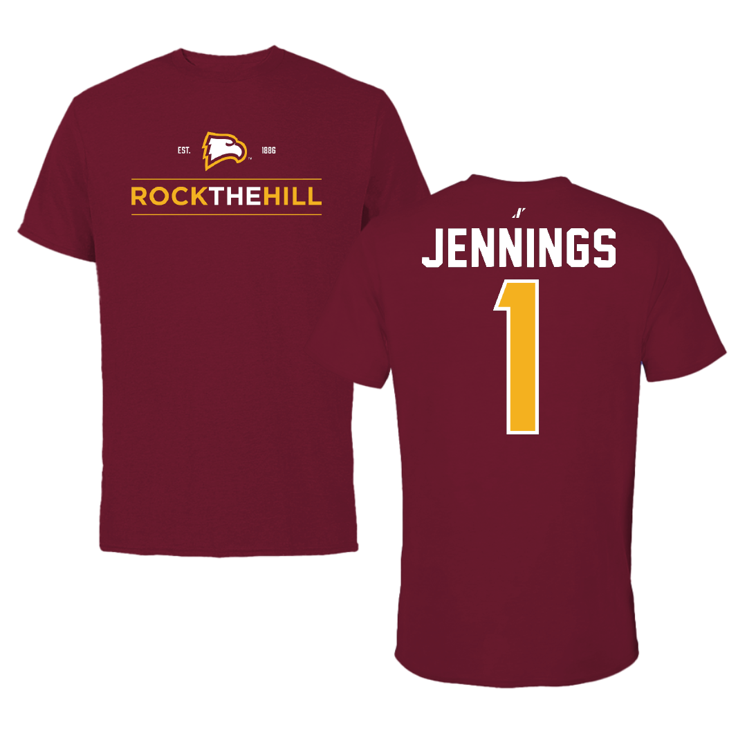 Winthrop University Baseball Garnet General Tee - #1 Chancellor Jennings