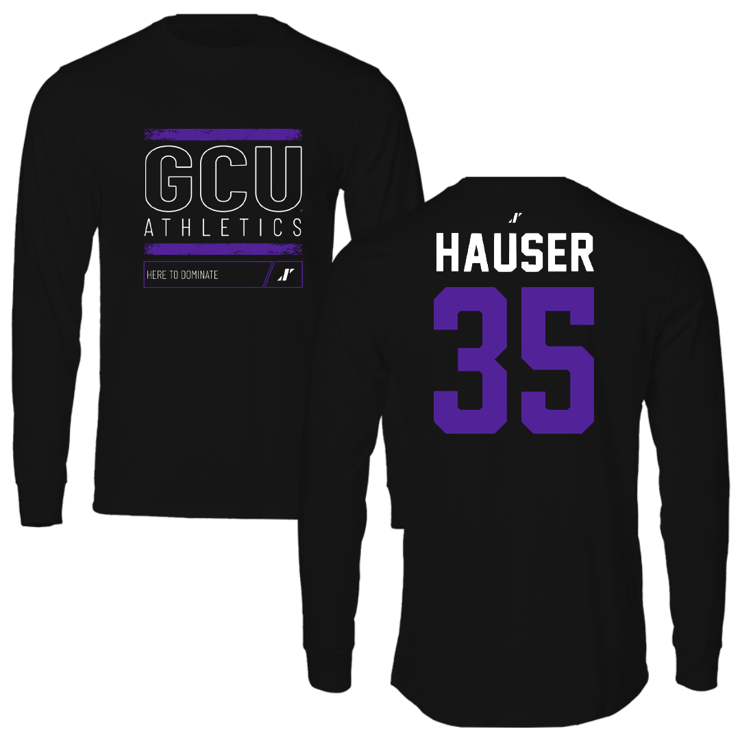 Grand Canyon University Baseball Black Dominate Long Sleeve - #35 Zach Hauser