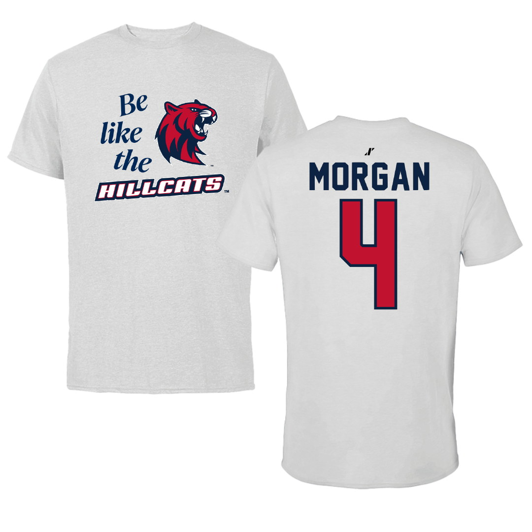 Rogers State University Softball Light Gray Be Like Us Performance Tee - #4 RayLin Morgan
