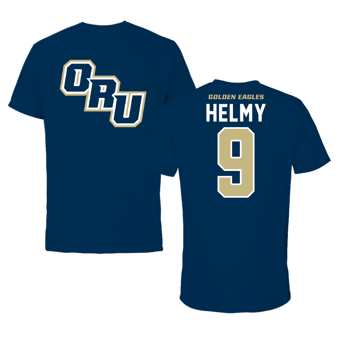 Oral Roberts University Volleyball Navy Performance Tee - #9 Farah Helmy