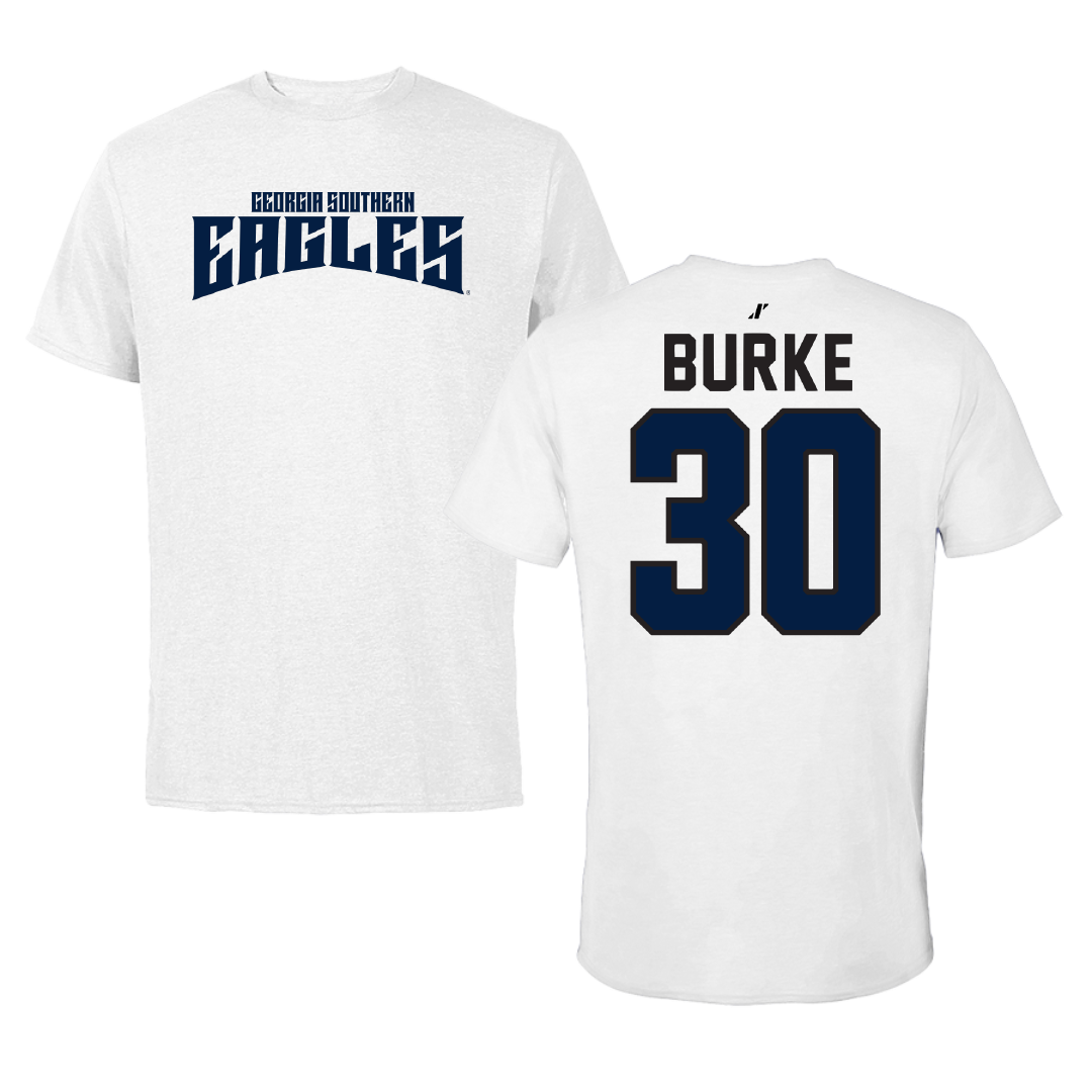 Georgia Southern University Baseball White Classic Tee - #30 Thomas Burke