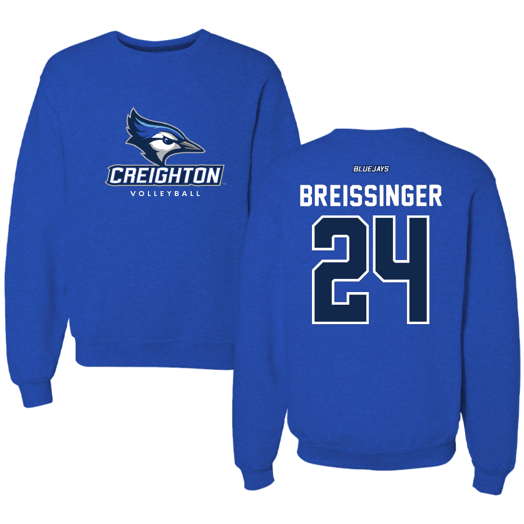 Creighton University Volleyball Blue Crewneck - #24 Sydney Breissinger