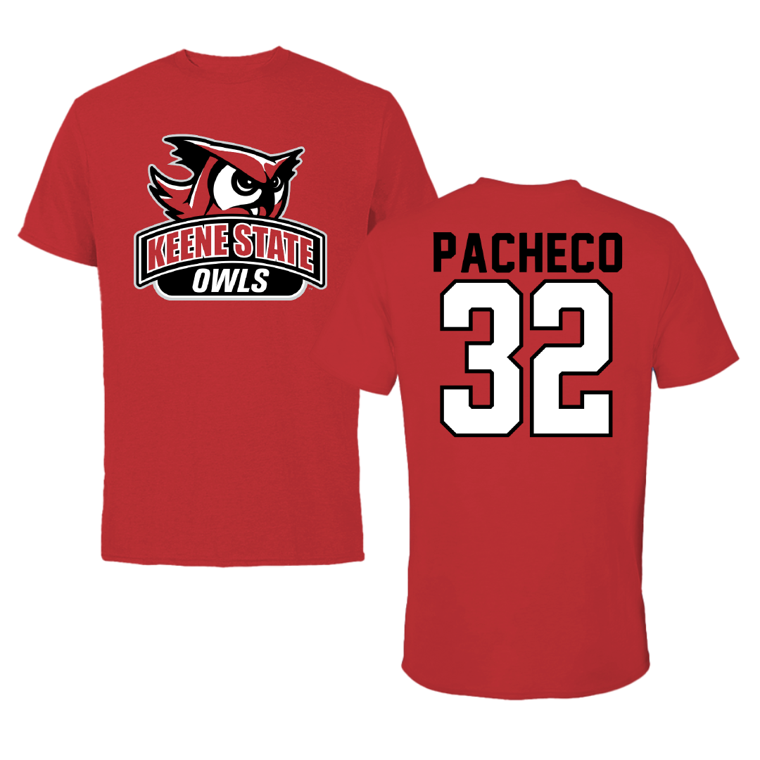 Keene State College Lacrosse Red Performance Tee - #32 Matt Pacheco
