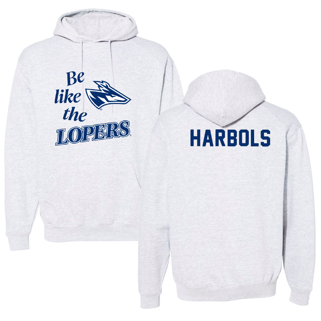 University of Nebraska at Kearney TF and XC Light Gray Be Like Us Hoodie - Richard Harbols