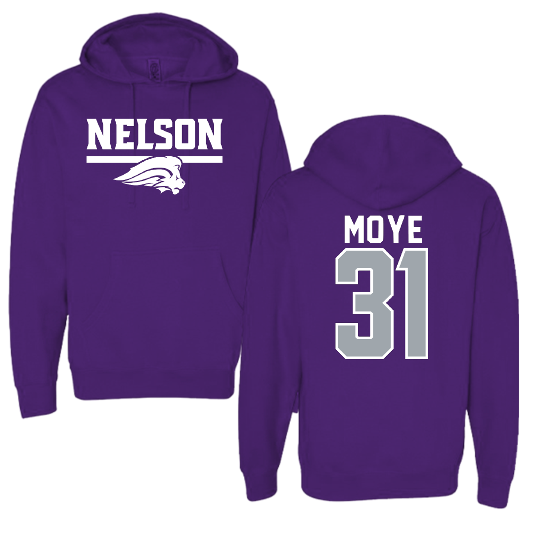 Nelson University Baseball Purple Hoodie - #31 Hamilton Moye