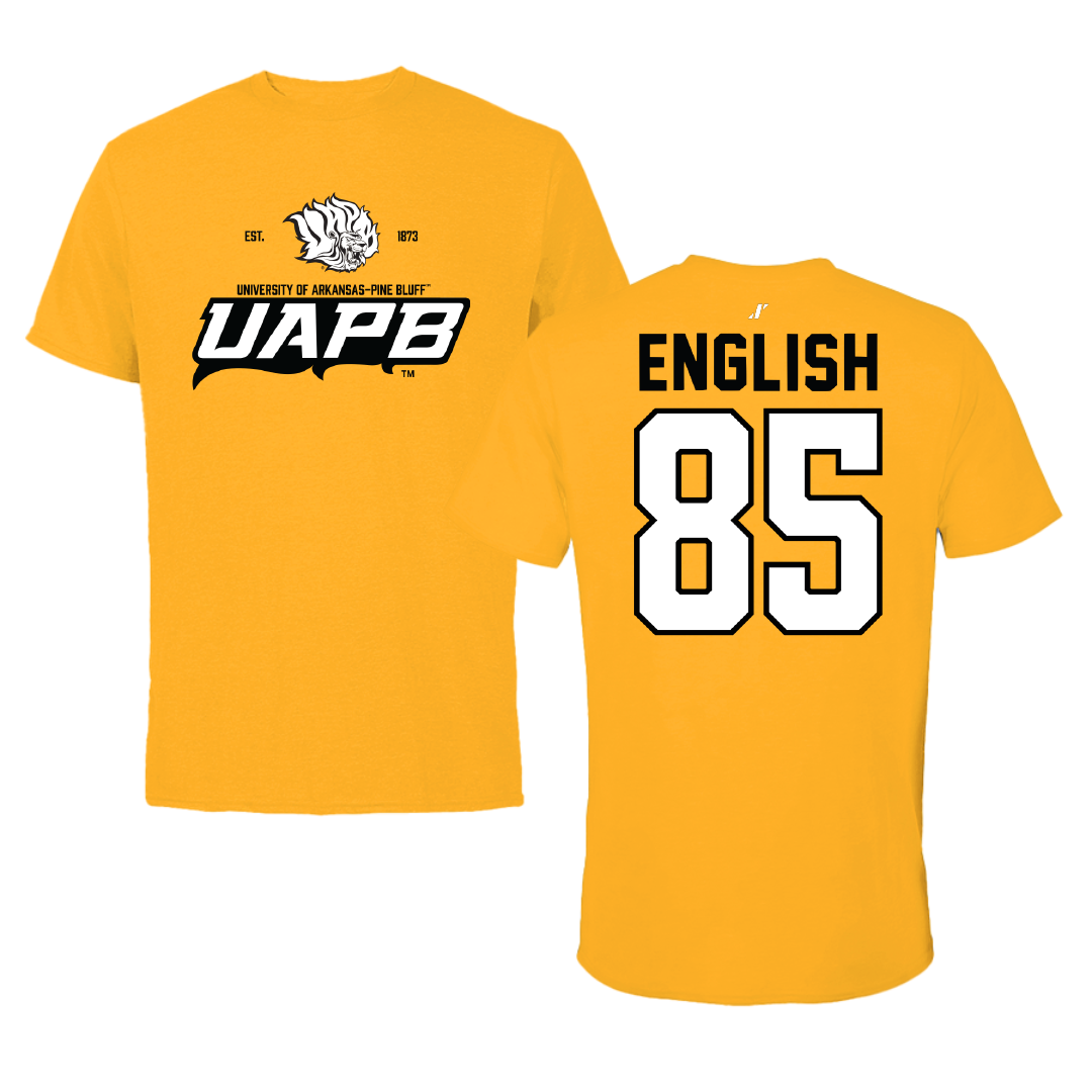 University of Arkansas-Pine Bluff Football Gold General Performance Tee - #85 Kevin English