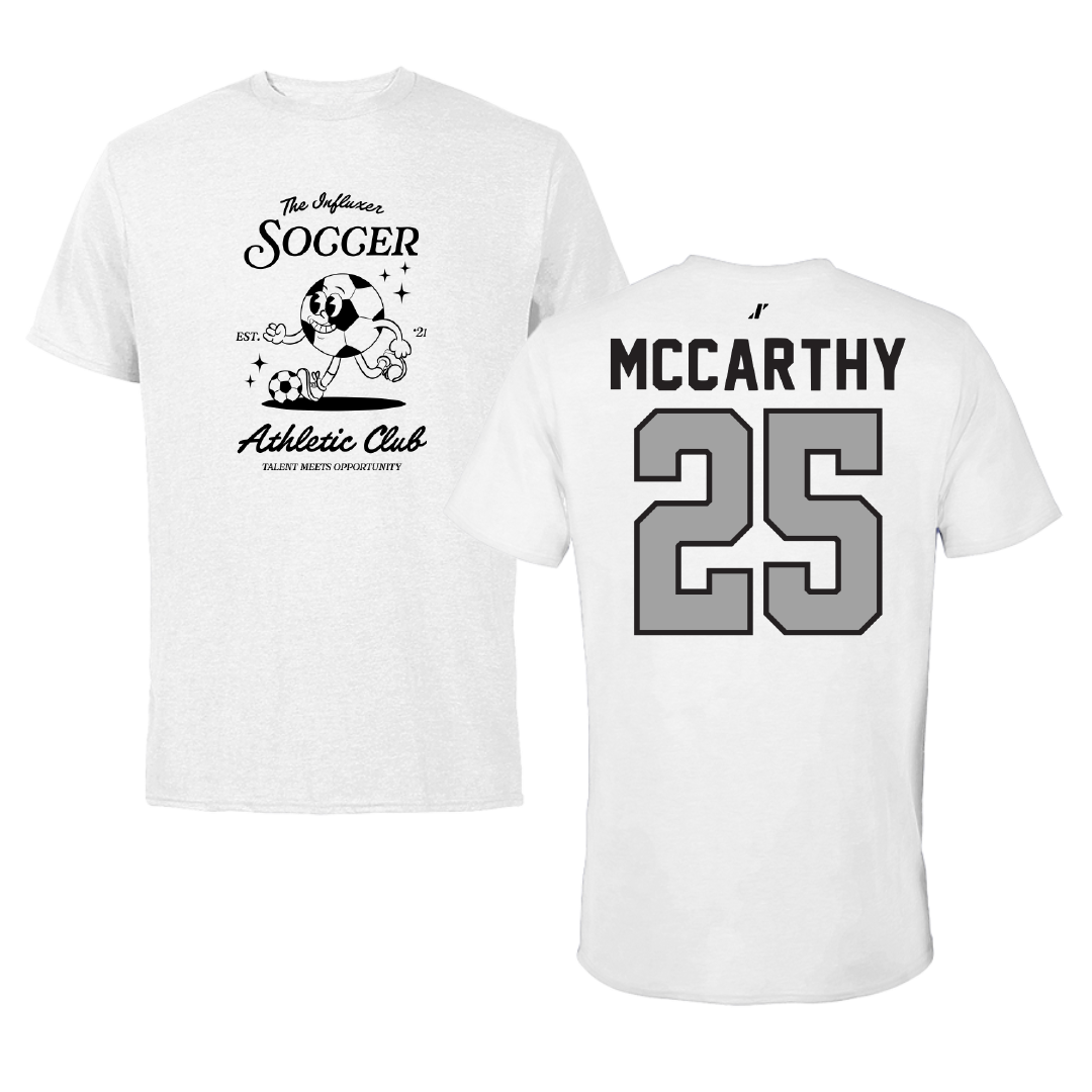 Soccer White Influxer Athletic Club Tee - #25 Zara McCarthy