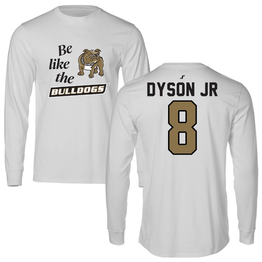 Bryant University Football Light Gray Be Like Us Long Sleeve - #8 Kenny Dyson Jr
