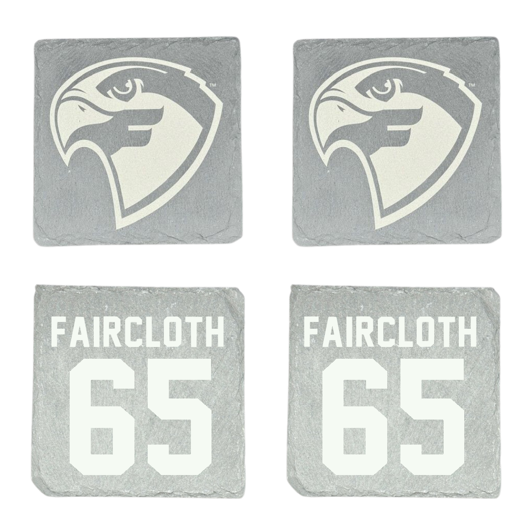 Fairmont State University Football Stone Coaster (4 Pack)  - #65 Eli Faircloth