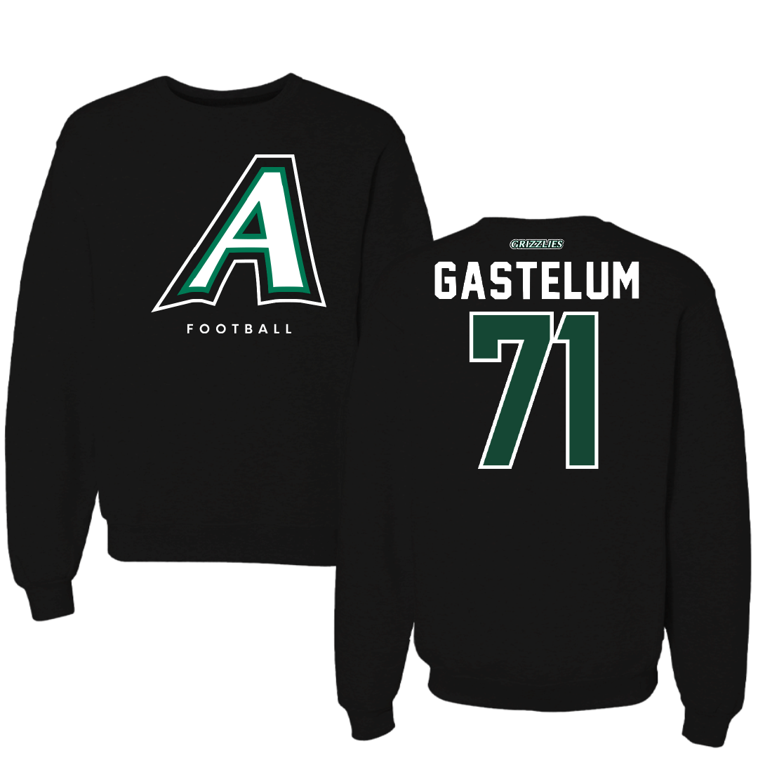 Adams State University Football Black Crewneck - #71 Luis Gastelum