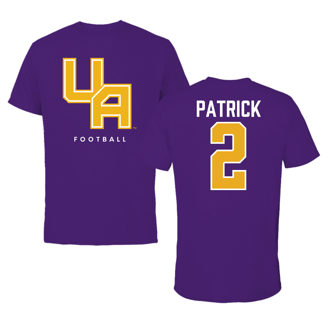 University at Albany Football Purple Block Tee - #2 Denzel Patrick