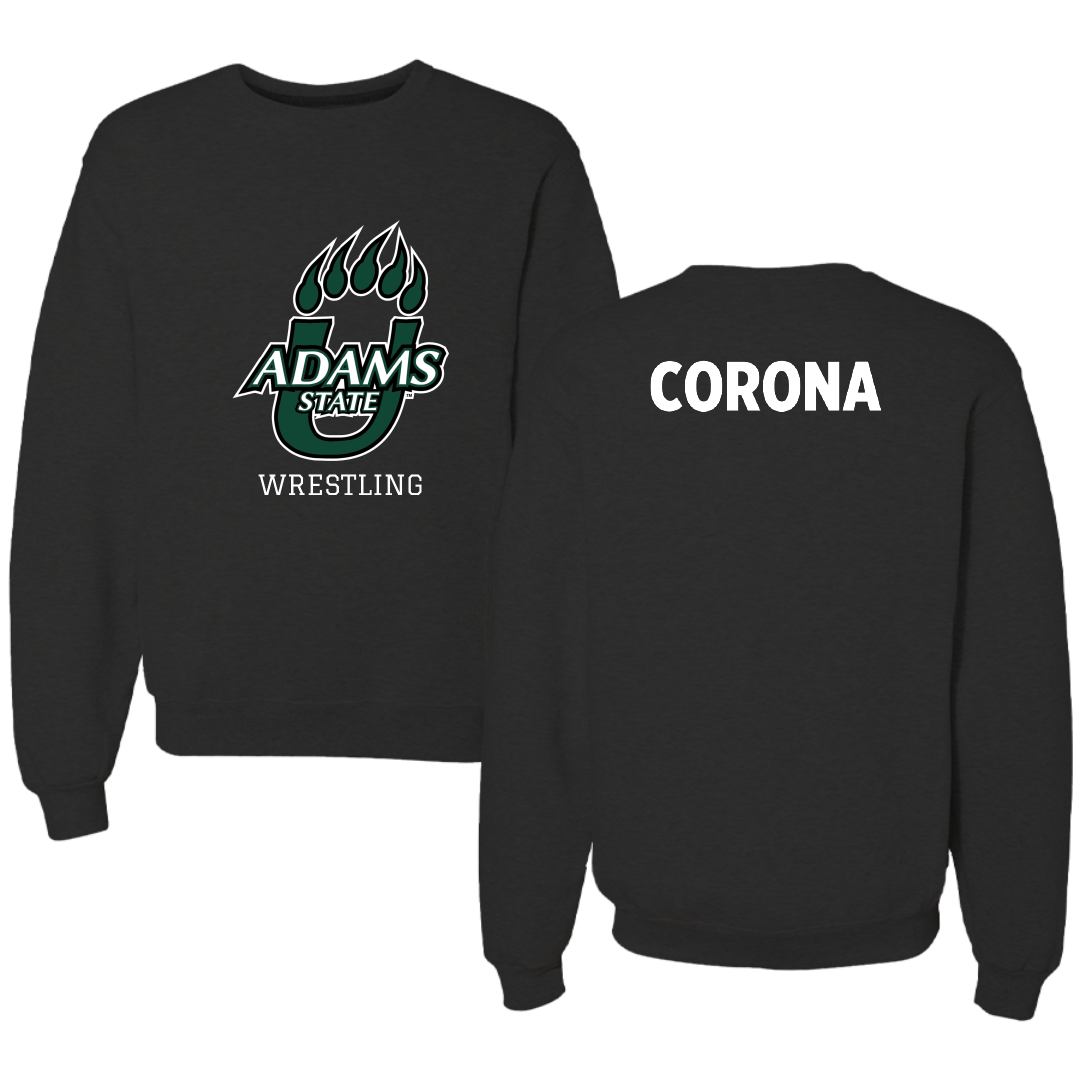 Adams State University Wrestling Black State Crewneck - Logan Corona