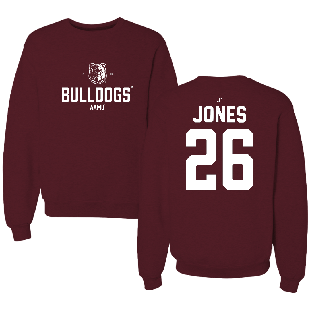 Alabama A&M University Baseball Maroon General Crewneck - #26 Ryan Jones