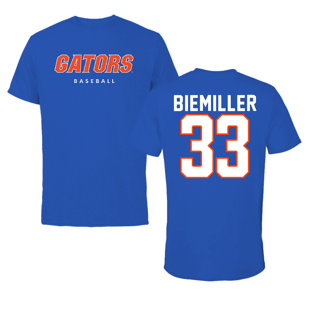 University of Florida Baseball True Royal Tee - #33 McCall Biemiller