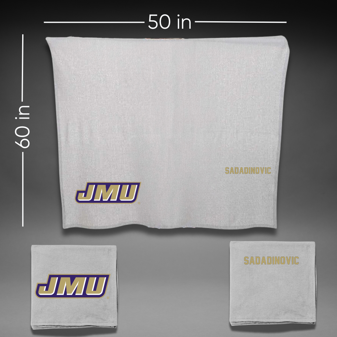 James Madison University Tennis Gray Blanket - Sara Sadadinovic