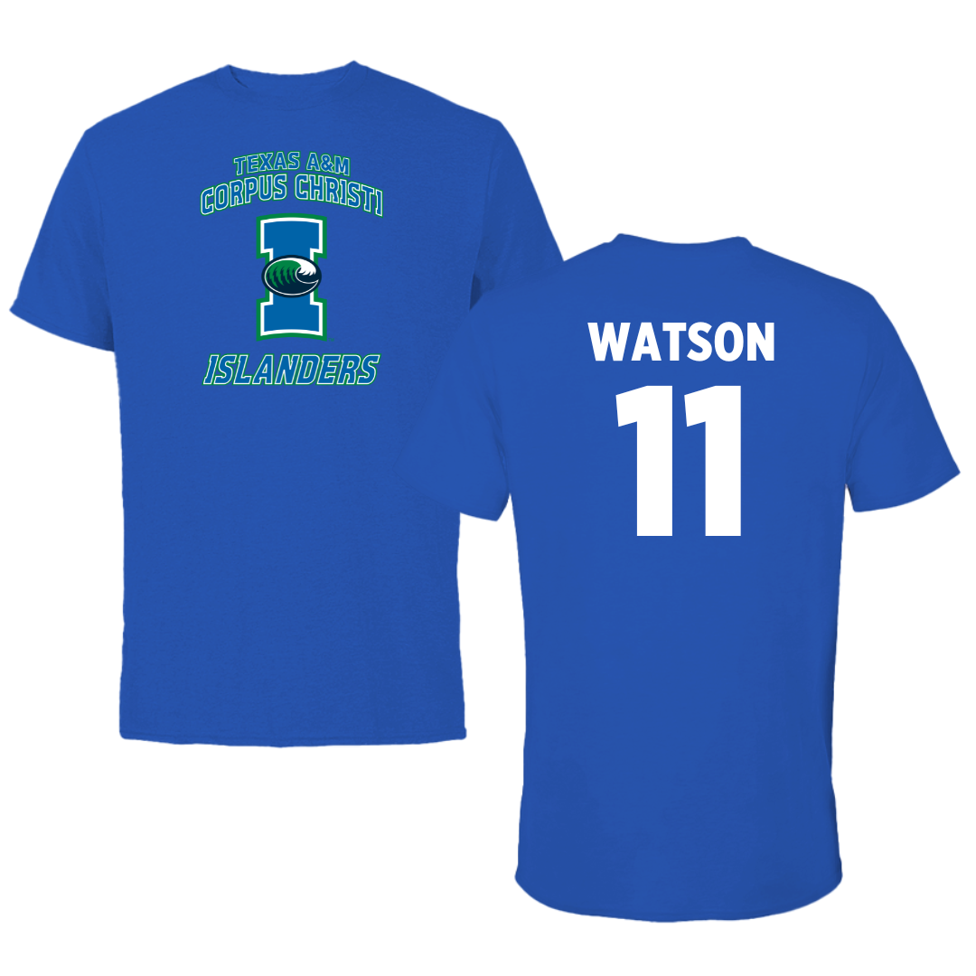 Texas A&M University-Corpus Christi Baseball Blue Islanders Tee - #11 Matthew Watson