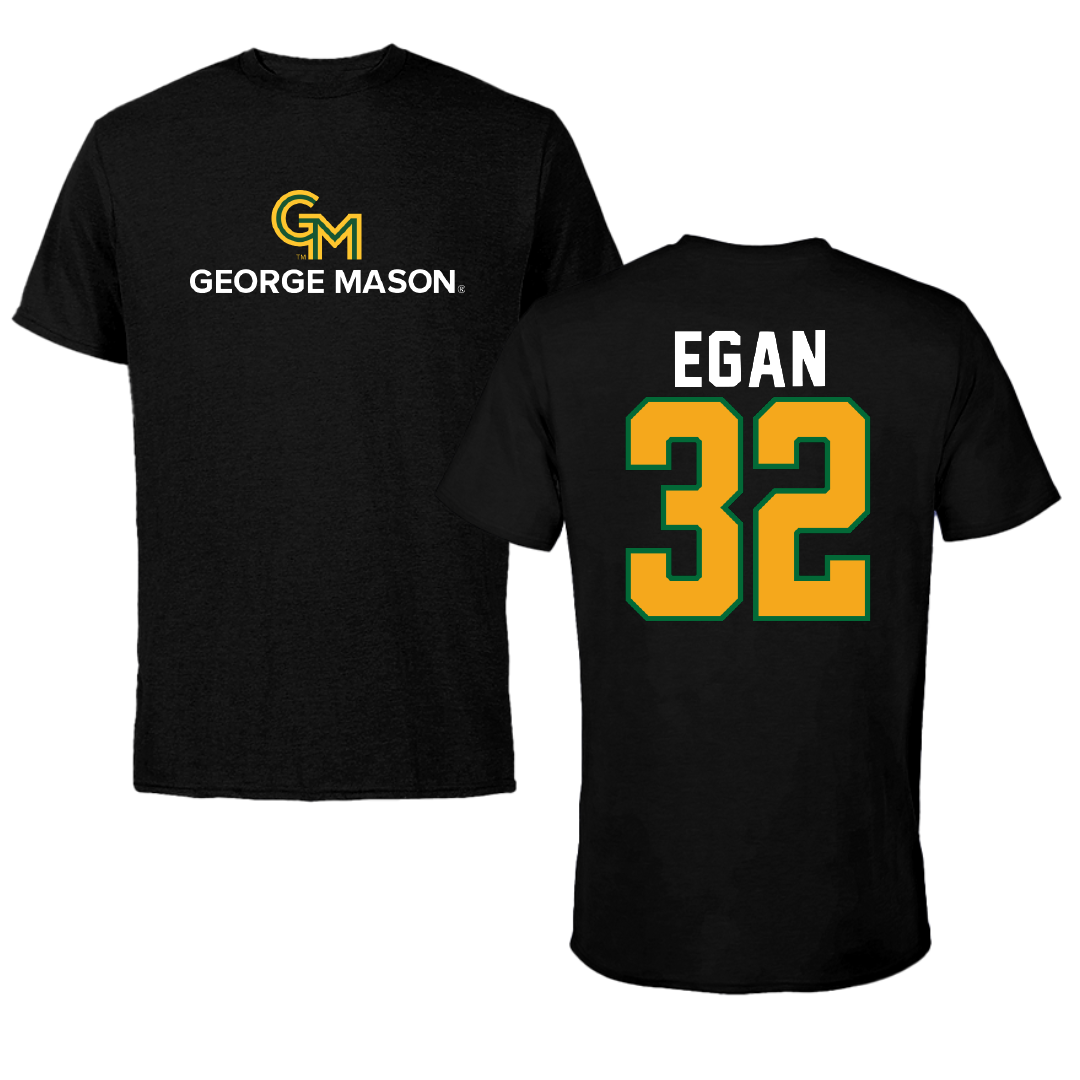 George Mason University Baseball Black Performance Tee - #32 Cole Egan