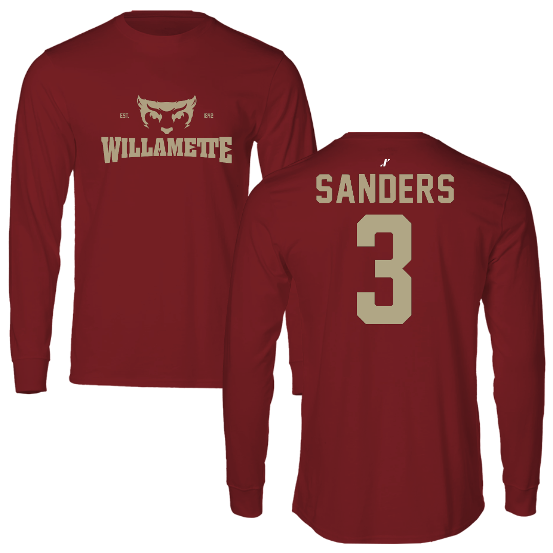 Willamette University Basketball Cardinal General Long Sleeve - #3 Maya Sanders