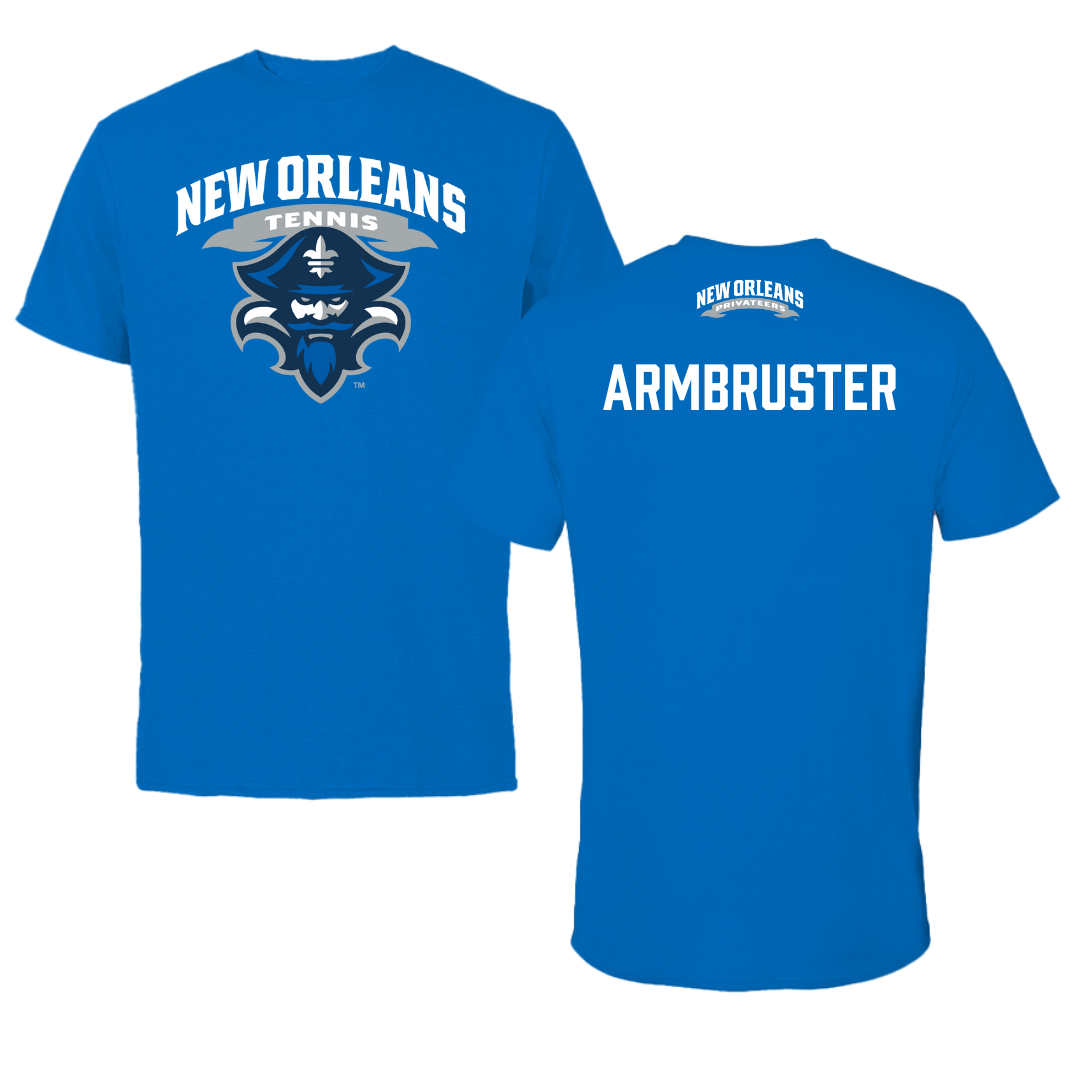 University of New Orleans Tennis Blue Tee - Matthew Armbruster
