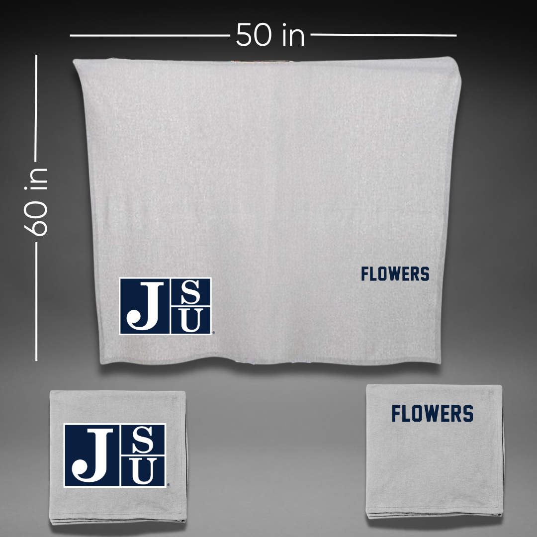 Jackson State University TF and XC Gray Blanket - Solomon Flowers
