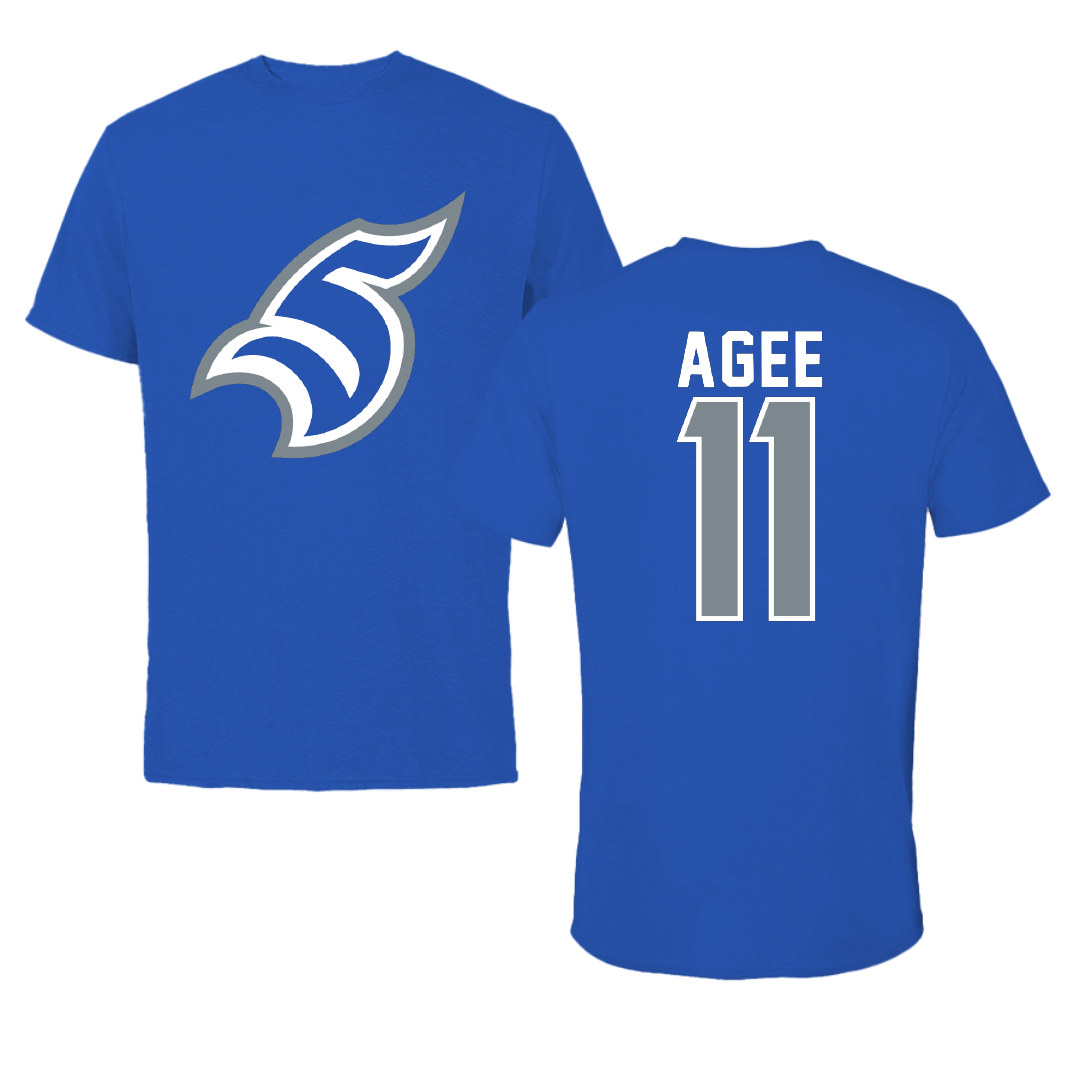 Thomas More University Football Blue Performance Tee - #11 Preston Agee