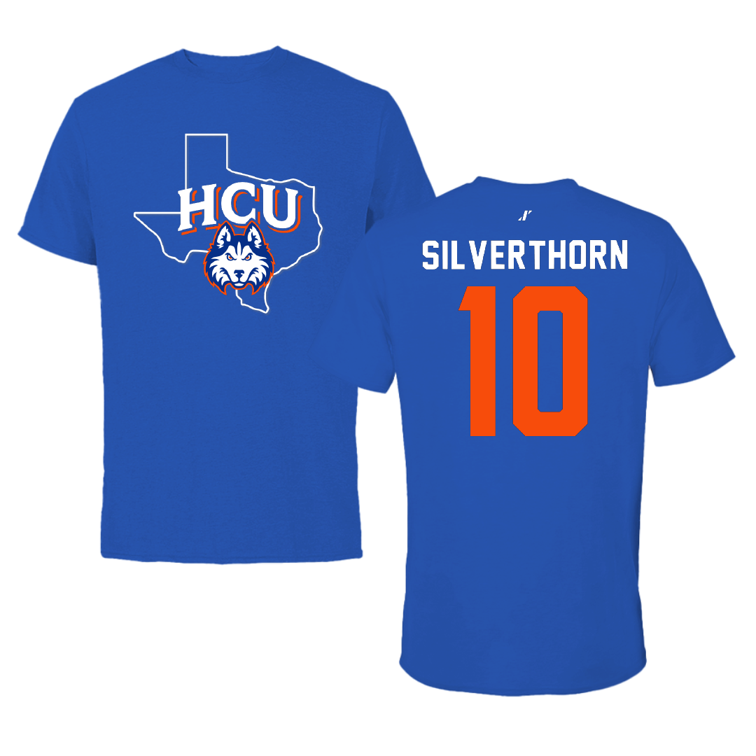 Houston Christian University Beach Volleyball Blue State Performance Tee - #10 Alisia Silverthorn