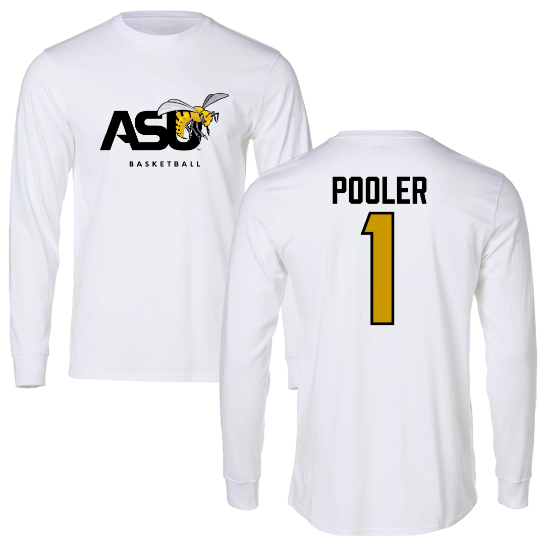 Alabama State University Basketball White Long Sleeve - #1 Alanah Pooler