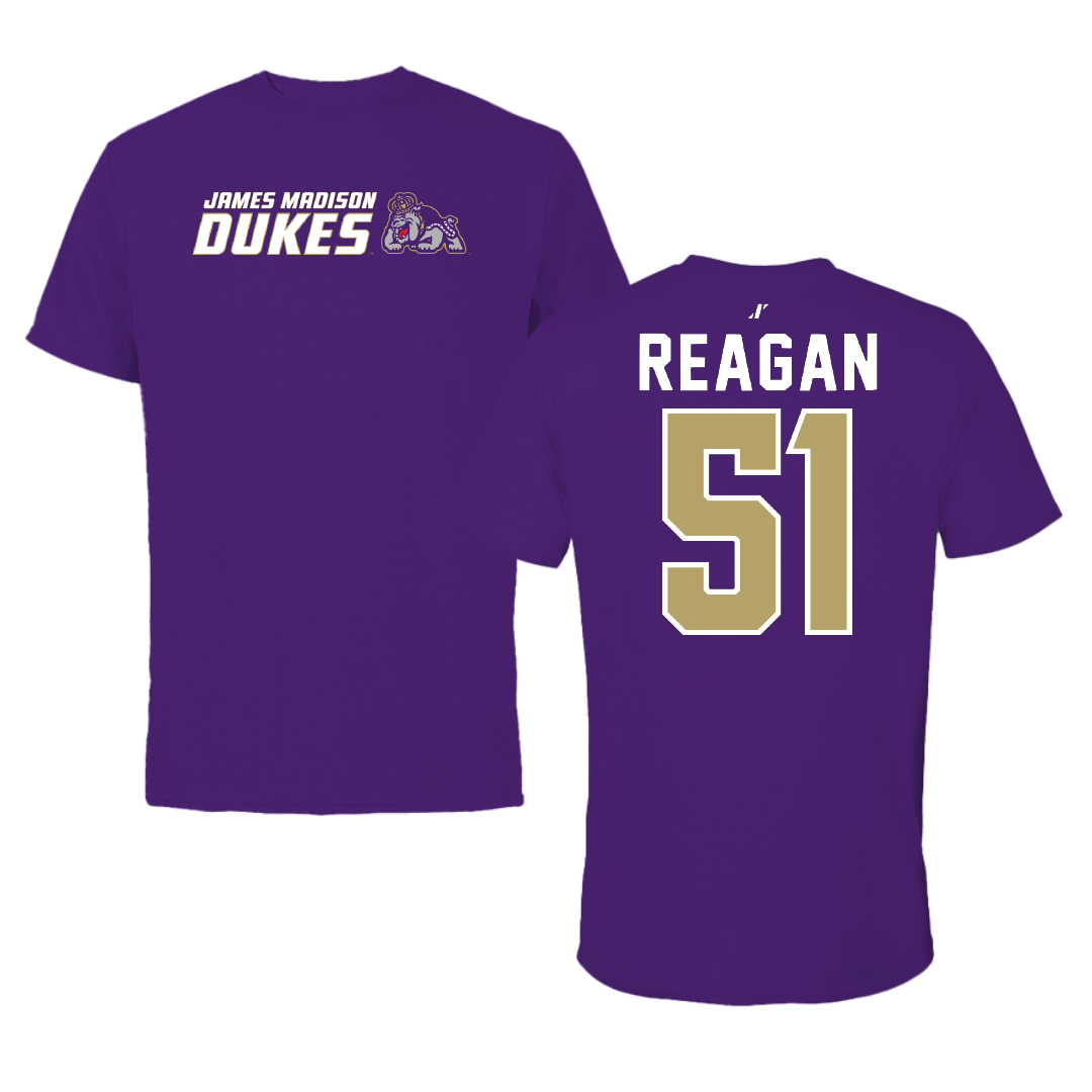 James Madison University Football Purple General Tee - #51 Danny Reagan
