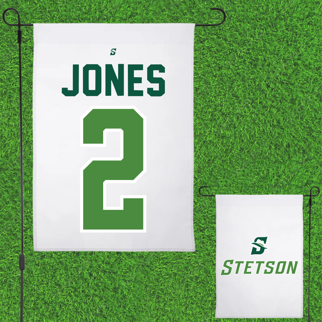 Stetson University Basketball White Garden Flag - #2 Isaac Jones