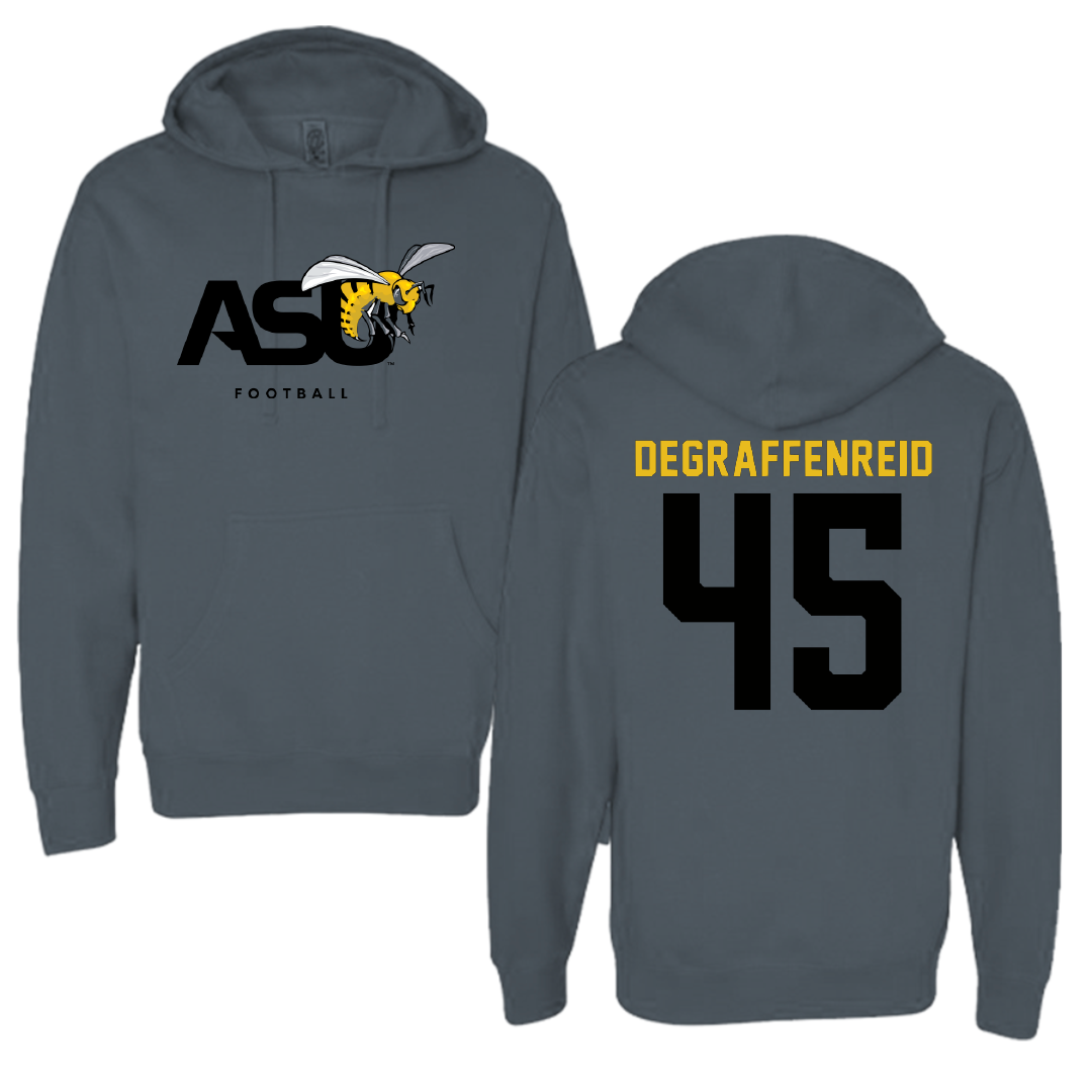 Alabama State University Football Dark Gray Hoodie - #45 Grant DeGraffenreid
