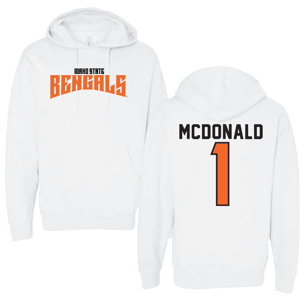 Idaho State University Softball White Classic Hoodie - #1 Camryn McDonald