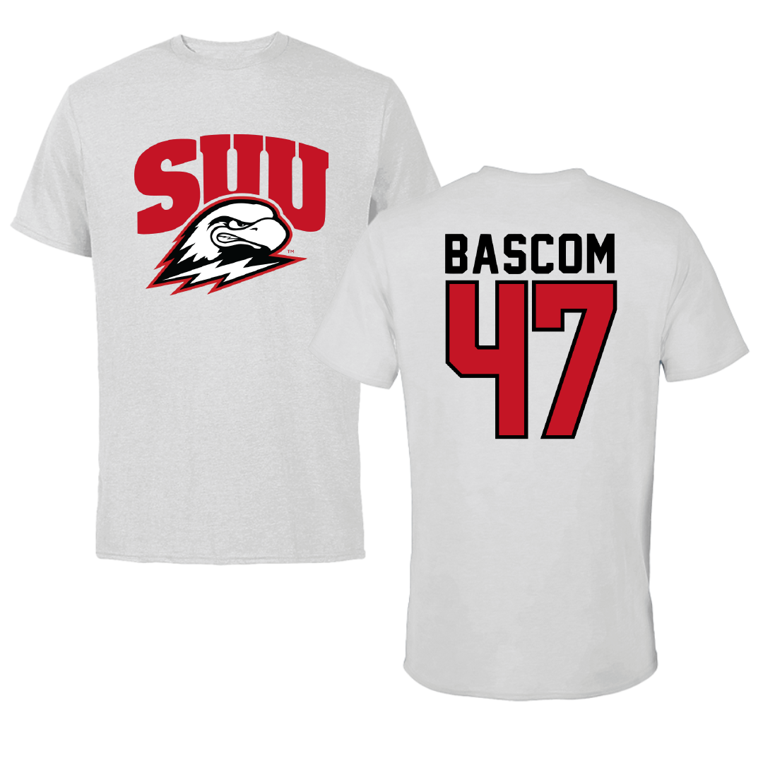 Southern Utah University Football Light Gray Tee - #47 Austin Bascom