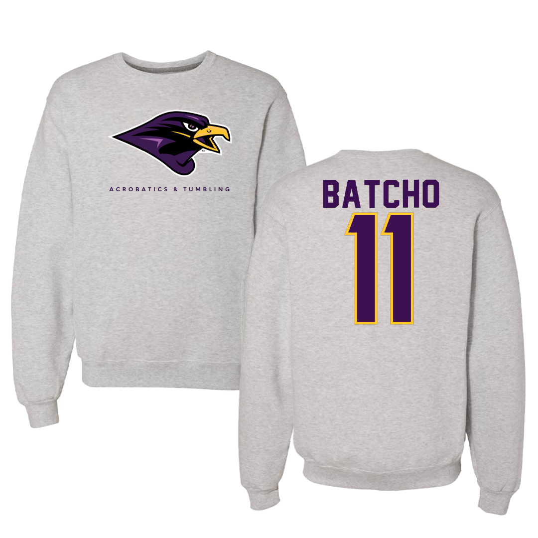 University of Montevallo Acrobatics & Tumbling Gray Crewneck - #11 Jessica Batcho