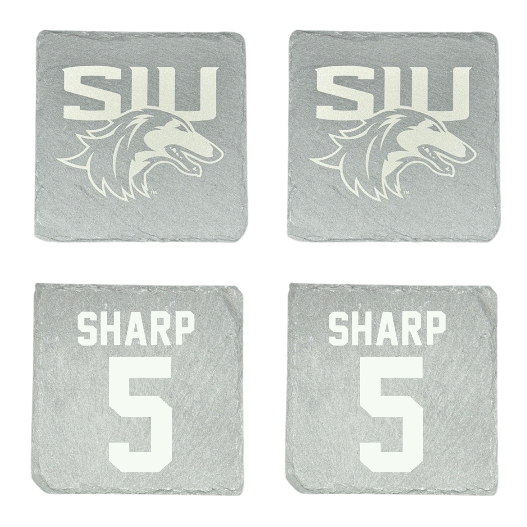 Southern Illinois University at Carbondale Basketball Stone Coaster (4 Pack)  - #5 Sheridan Sharp