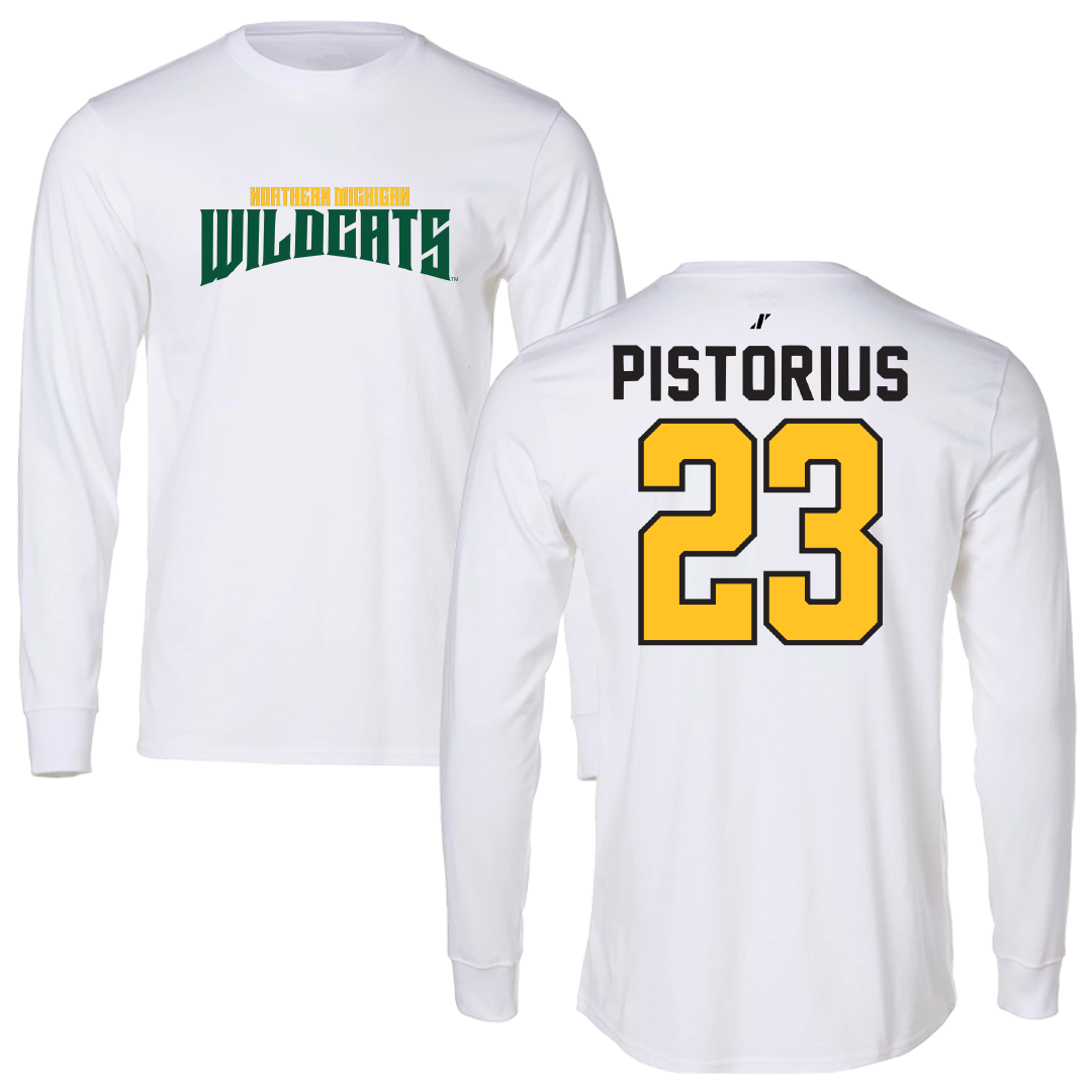Northern Michigan University Soccer White Classic Long Sleeve - #23 Molly Pistorius