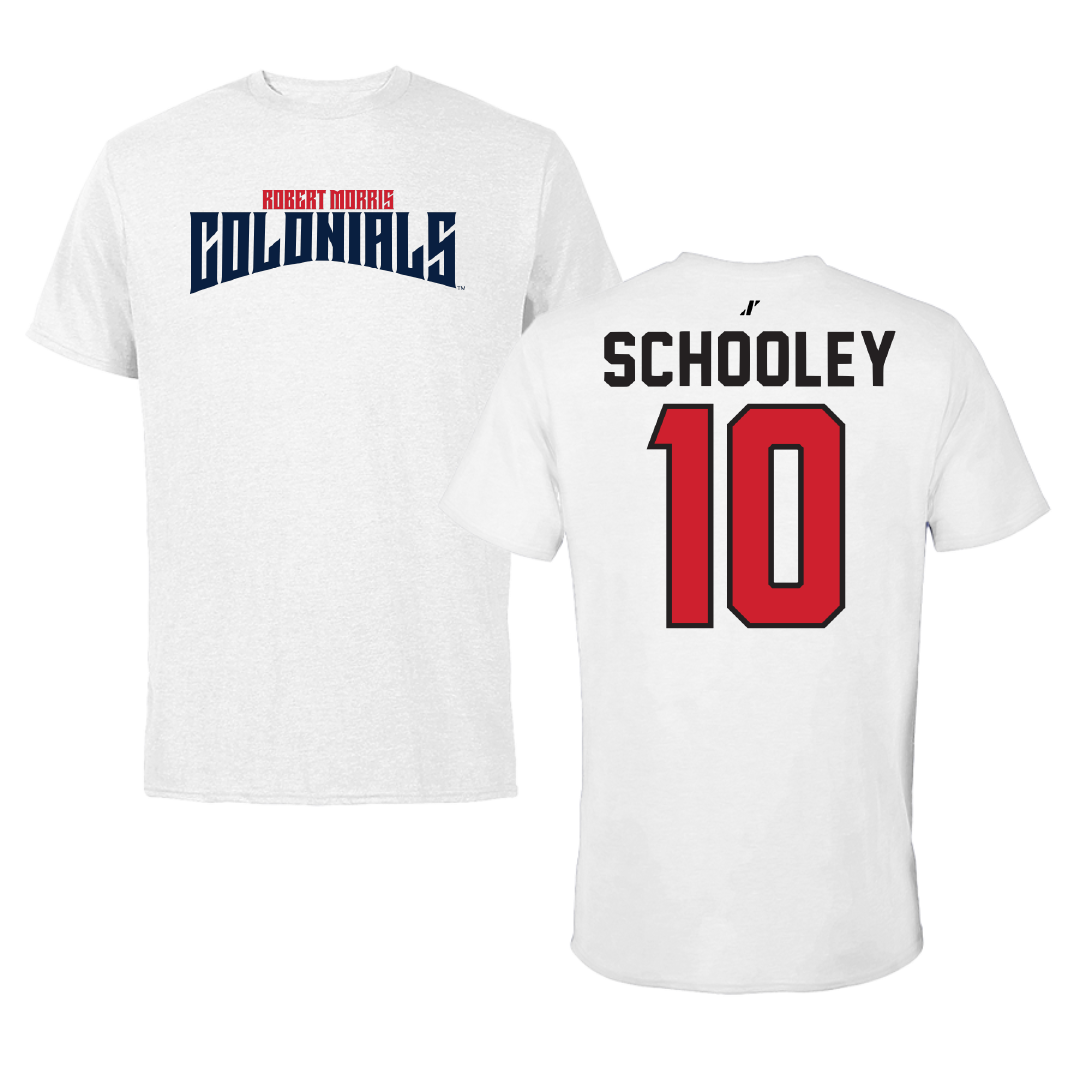Robert Morris University Ice Hockey White Classic Performance Tee - #10 Kaitlyn Schooley