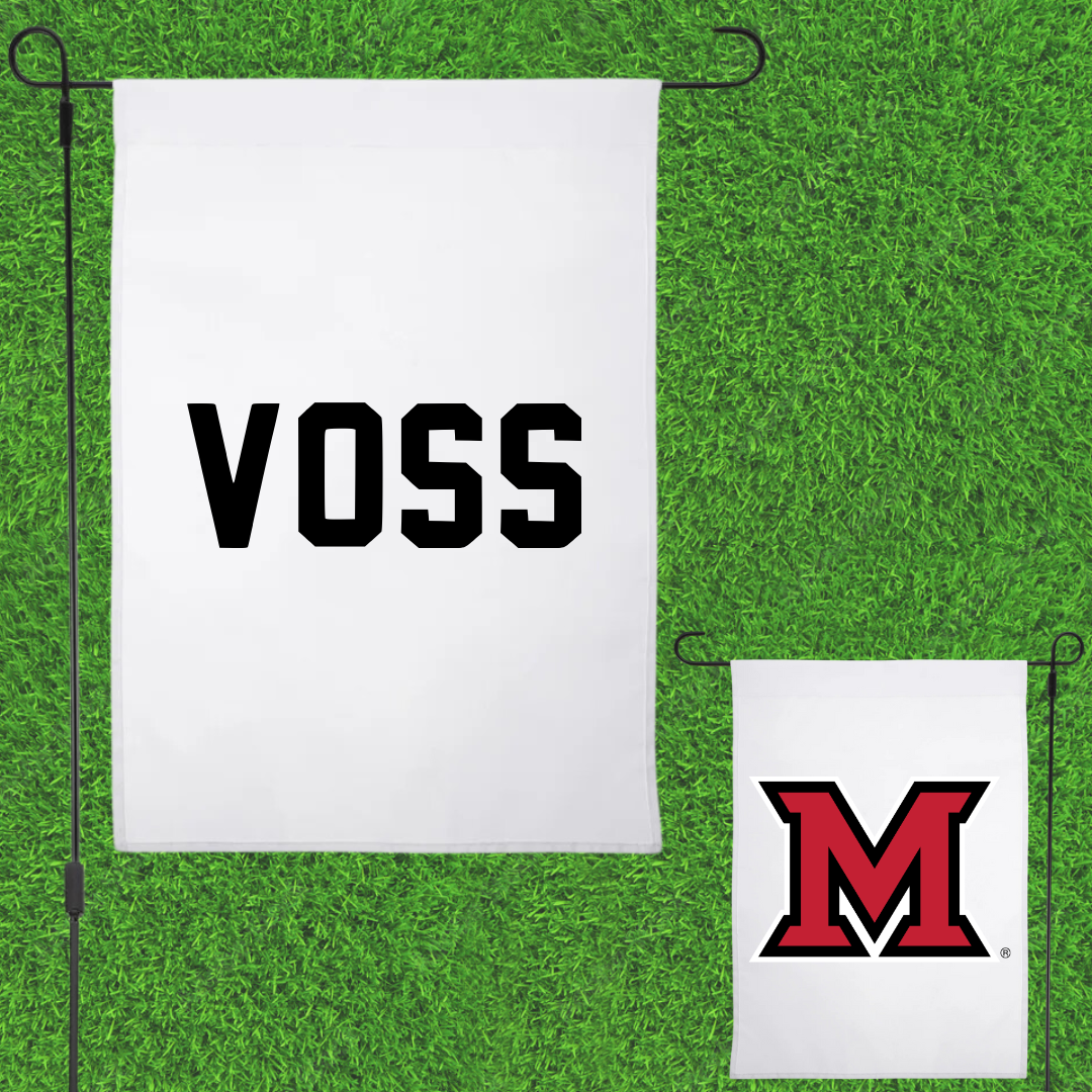 Miami University (Ohio) Tennis White Garden Flag - Avery Voss