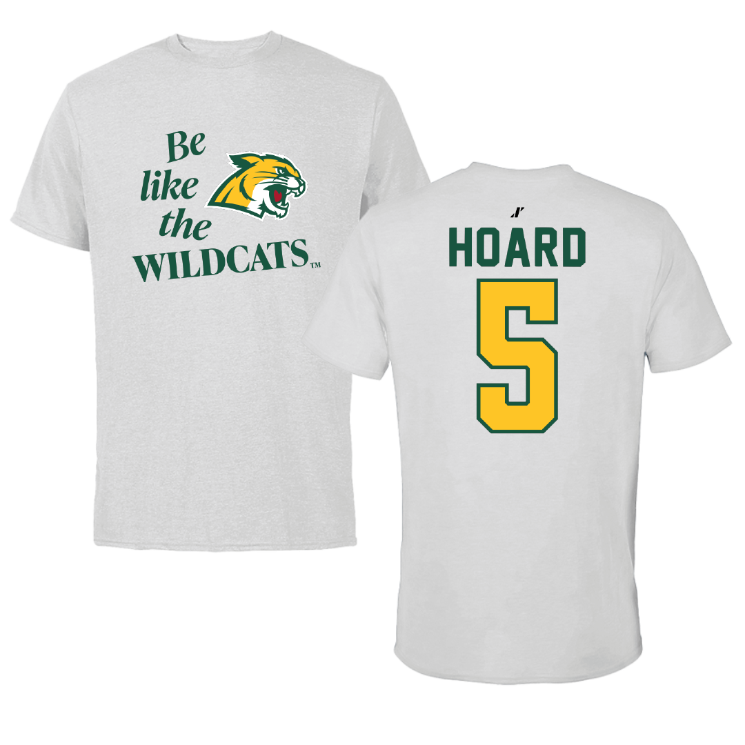 Northern Michigan University Football Light Gray Be Like Us Performance Tee - #5 Aidan Hoard