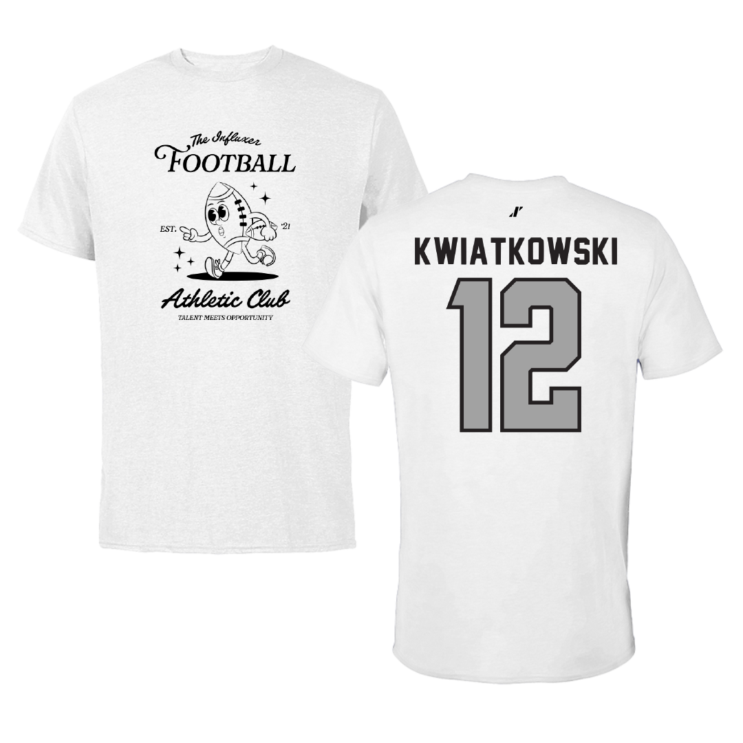Football White Influxer Athletic Club Tee - #12 Jordan Kwiatkowski