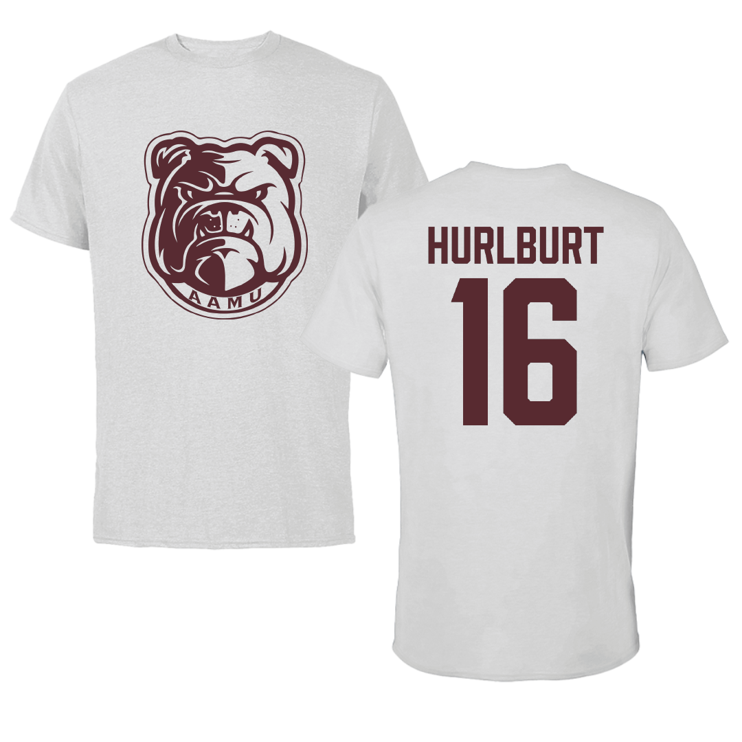 Alabama A&M University Baseball Light Gray Performance Tee - #16 Evan Hurlburt