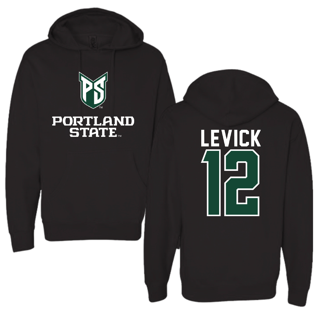 Portland State University Volleyball Black Hoodie - #12 Elisabeth Levick