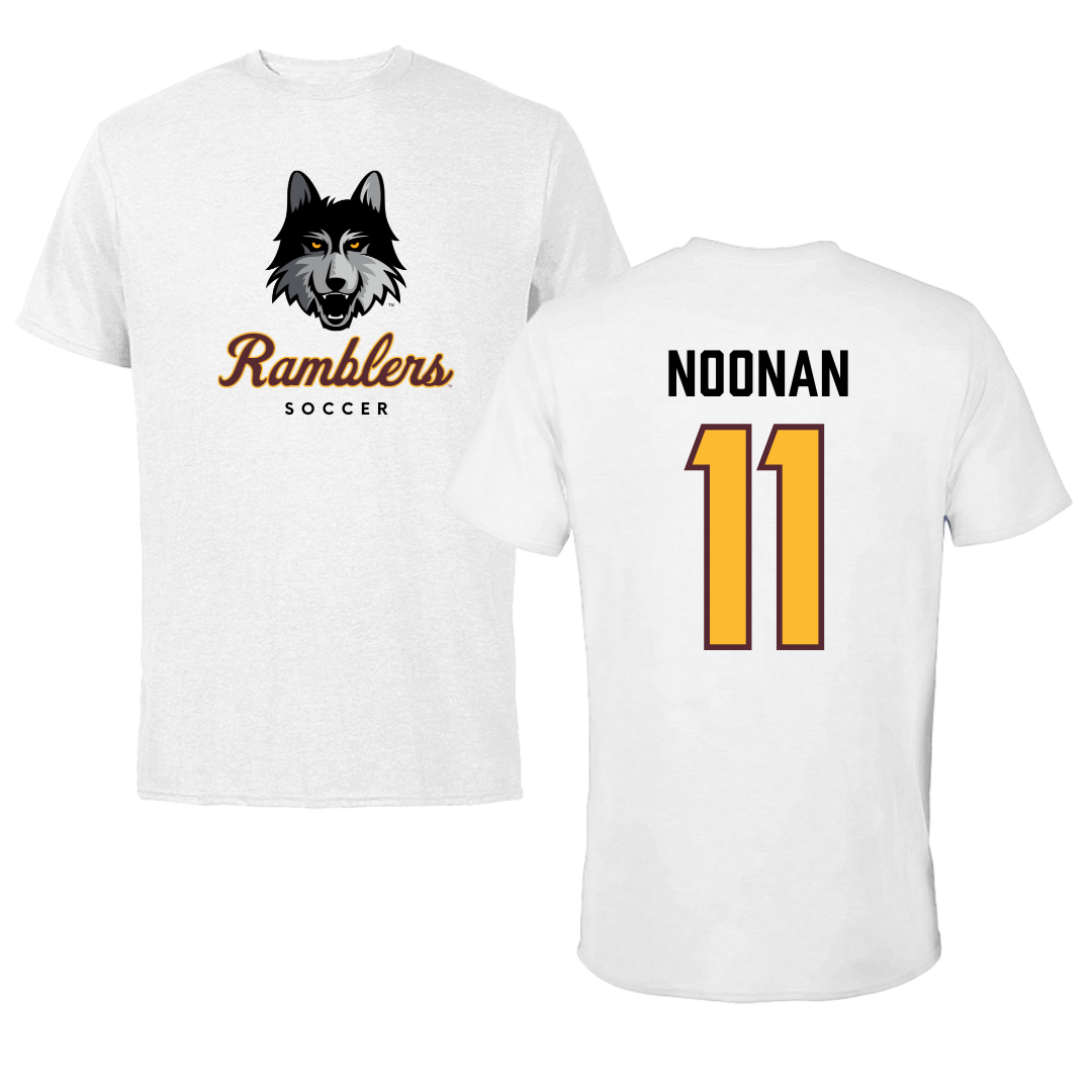 Loyola University-Chicago Soccer White Ramblers Performance Tee - #11 Sarah Noonan