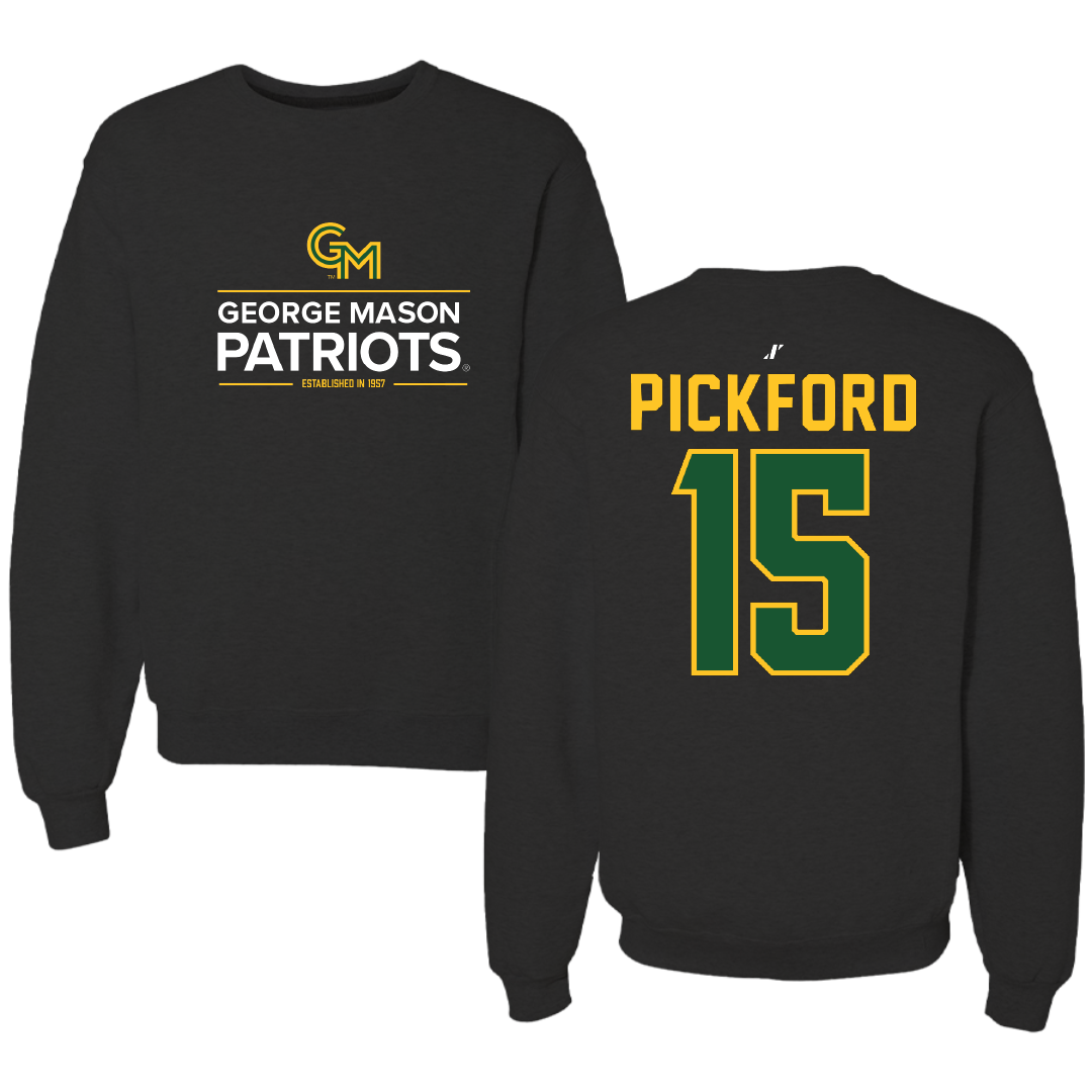 George Mason University Softball Black General Crewneck - #15 Logan Pickford