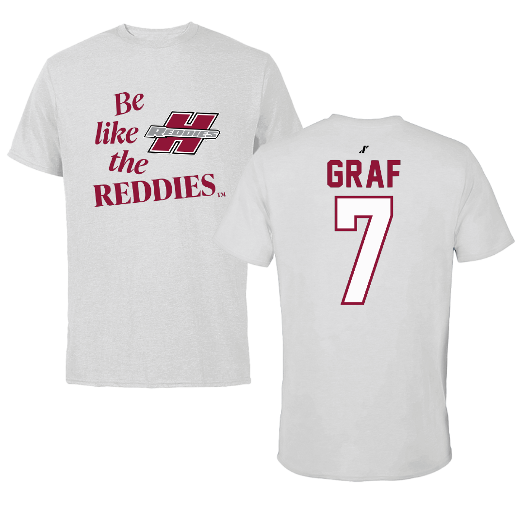 Henderson State University Baseball Light Gray Be Like Us Tee - #7 Ty Graf