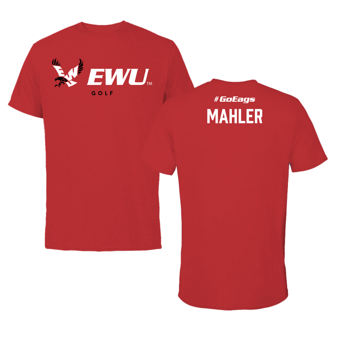 Eastern Washington University Golf Red Block Tee - Brooke Mahler