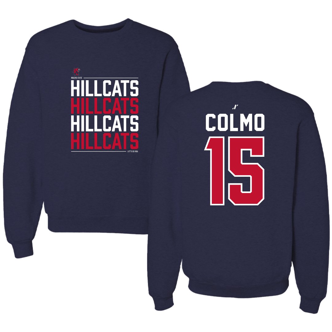 Rogers State University Soccer Navy General Crewneck - #15 Taylor Colmo