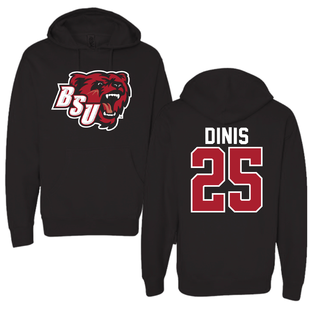 Bridgewater State University Soccer Black Hoodie - #25 Nathan Dinis