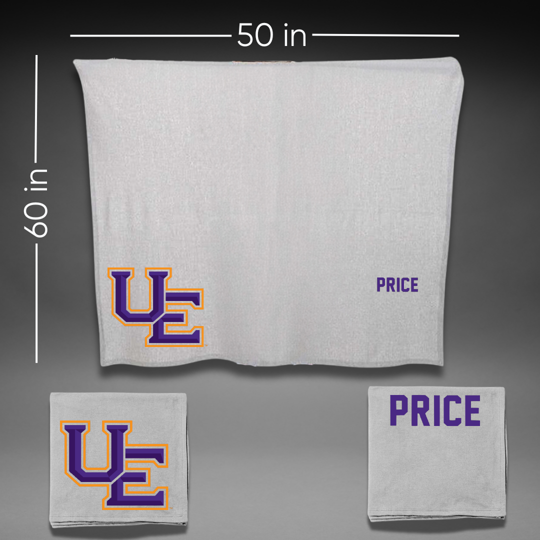 University of Evansville Golf Gray Blanket - Luke Price